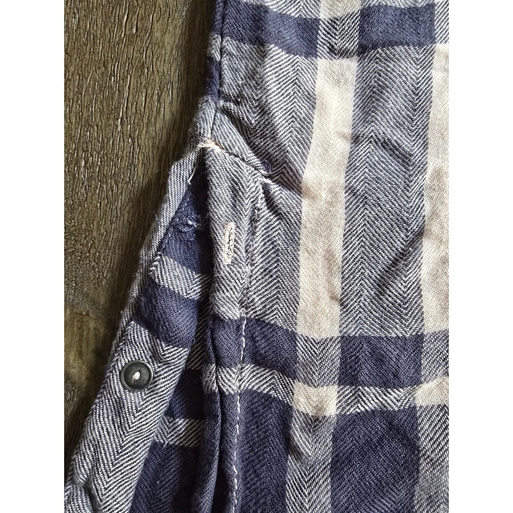 Free People Come On Plaid Shirt Women SM Oversized Slouchy Casual Boho Cozy FLAW - Picture 8 of 9